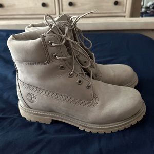 Timberland Light Gray Nubuck 6" Premium Boot
